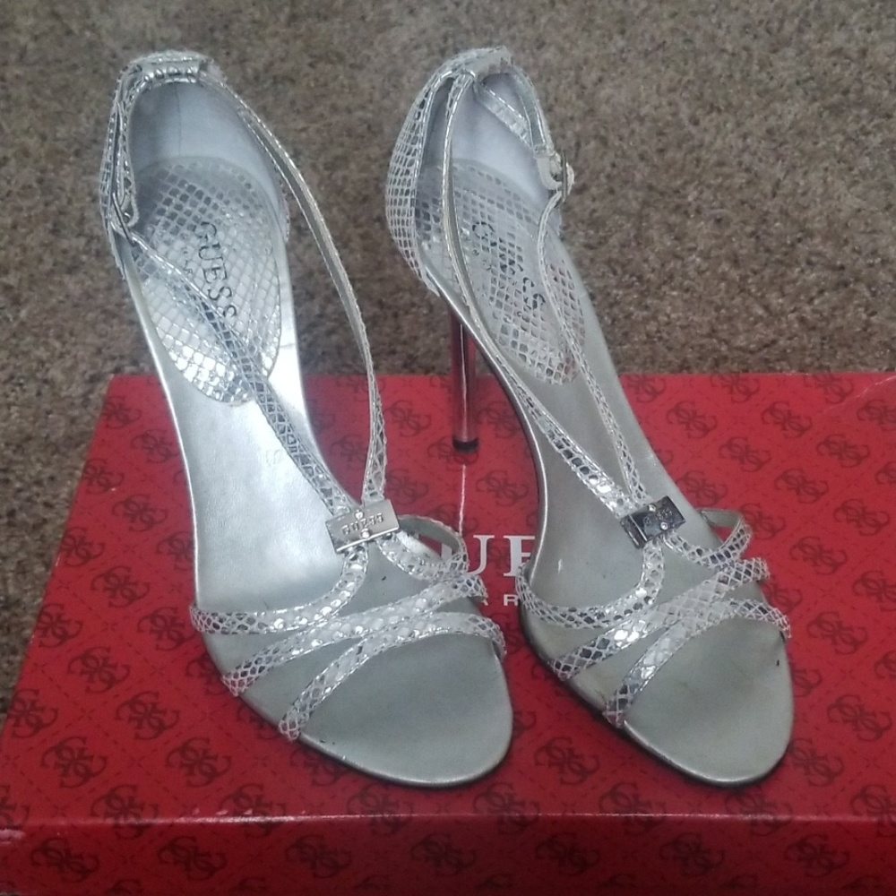 GUESS Silver Heels